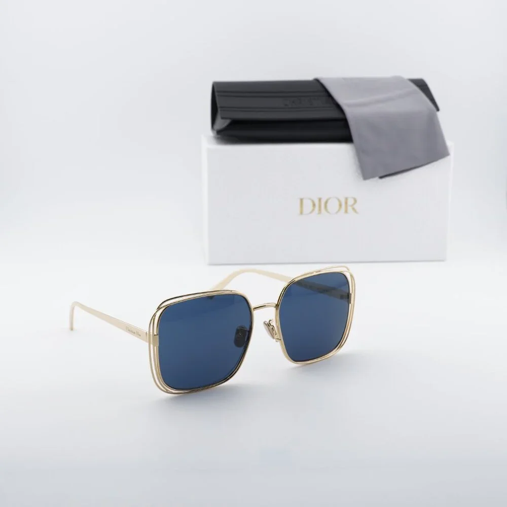 Dior FILDIOR S1U B0B0 Square Sunglasses - Gold\ Blue - Picture 5 of 10